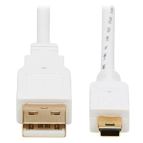 Tripp Lite, Safe-IT, USB-A to USB Mini-B, USB 2.0, Male-to-Male Cable, PVC VW-1 Jacket, White, 6 Feet / 1.83 Meters, Limited Life Manufacturer's Warranty (U030AB-006-WH) USB-A to USB Mini-B 6 Feet / 1.83 Meters