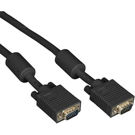 Black Box Vga Video Cable With Ferrite Core, Black, Male/male, 25-ft. [7.6-m] - Vga For Video Device, Monitor - 25 Ft - 1 X Hd-15 Male Vga - 1 X Hd-15 Male Vga - Black