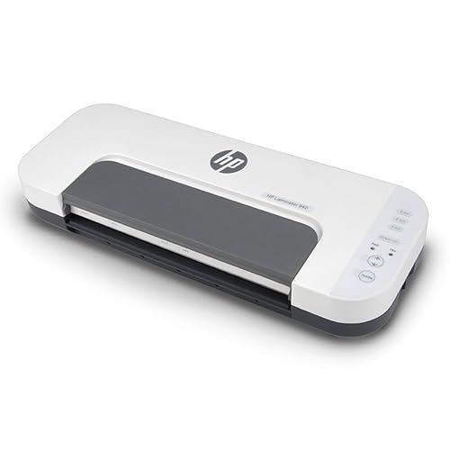 HP - Hot & Cold Laminator Machine with 50 Laminating Pouches, 9.2-Inch Thermal Laminator with 4 Rollers, Ideal for Photos & Documents