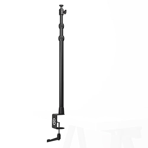 Elgato Master Mount L - Premium Desk Clamp with Pole extendable up to 125cm/49in and 1/4 inch Thread to Mount Lights, Cameras, and Microphones, Perfect for Streaming, Videoconferencing, and Studios