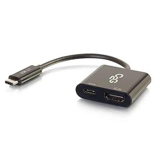 C2G 29531 USB-C to 4K UHD HDMI Audio/Video Adapter Converter with Power Delivery, Black USB C To HDMI black