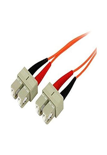 StarTech.com 2m Fiber Optic Cable - Multimode Duplex 50/125 - OFNP Plenum - SC/SC - OM2 - SC to SC Fiber Patch Cable (50FIBPSCSC2) 6 ft / 2m SC-SC