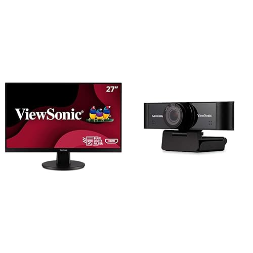 ViewSonic VA2747-MH 27 Inch Full HD 1080p Monitor with ViewSonic VB-CAM-001 Full HD 27-Inch + WebCam