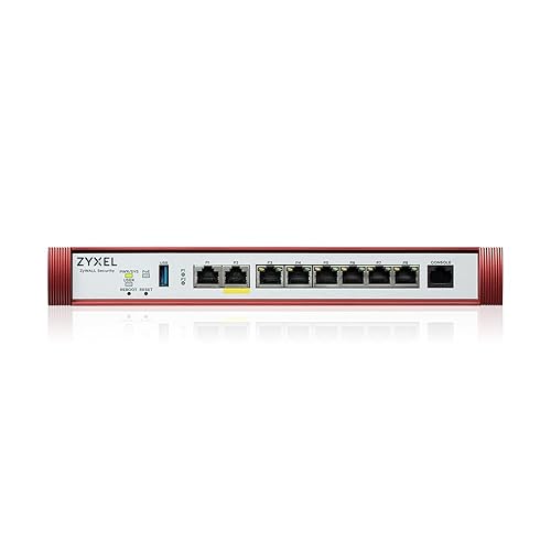 Zyxel USGFLEX200HP ZyWALL High Speed Cyber Security Firewall | 1-Year UTM Security Pack | 2X Multi-Gig 2.5G (1x PoE+) | VPN | Business Class | Up to 100 Users | Nebula Cloud Up to 100 users | PoE+
