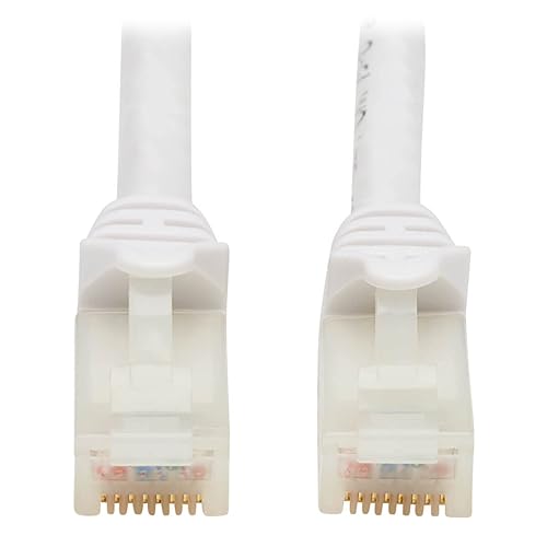 Tripp Lite, Safe-IT Cat6a Ethernet Cable, 10G Certified, Snagless, UTP, (RJ45 M/M), White, 20 Feet / 6.09 Meters, Limited Life Manufacturer's Warranty (N261AB-020-WH)