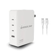IOGEAR GearPower 145W Multiport Charger, GaN, 4 Port, USB-C Cable, iPhone 16, MacBook Pro/Air, iPad Pro, Google Pixel, Travel Wall Charger, Cable Included, GPAWC145W