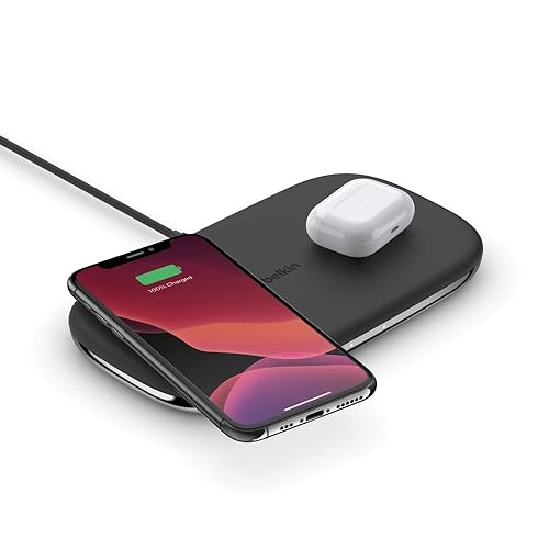 Belkin TrueFreedom Pro Wireless Charging Pad - 10W Qi-Certified Charger Pad for iPhone, Samsung, Apple Airpods & More - Charge Qi-enabled Devices From Anywhere On The Surface - Black black 10W Freedom of Placement Charger