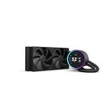 NZXT Kraken Elite 240 2024 - AIO CPU Liquid Cooler - 240mm Radiator - 2 x F120P Fans - Customizable 2.72 IPS LCD - NZXT Turbine Pump - AMD® AM5, AM4 - Intel® LGA 1851/1700, 1200/115X - Black Black 240mm Radiator Kraken Elite 2024