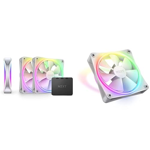 NZXT F120 RGB Duo Triple Pack - 3 x 120mm Dual-Sided RGB Fans & F120 R –