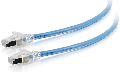 C2G 43175 Cat6a Cable - Shielded HDBaseT Certified Cable, Plenum CMP-Rated, Blue (150 Feet, 45.72 Meters)