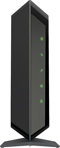 Netgear CM400 8 x 4 Cable módem docsis 3.0 Max velocidades de descarga de 343 Mbps. Certificado para xfinity by comcast, Tiempo Warner Cable, Cox, Carta & More (CM400 â€“ 1 aznas), Negro Up to 1400 Mbps - DOCSIS 3.0