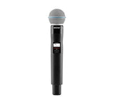 Shure QLXD2/B58 Wireless Handheld Microphone Transmitter with BETA 58A Capsule (Receiver Sold Separately) - G50 Band Handheld Transmitter w/ Mic Capsule Only G50 Band (470-534 MHz)