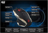 Adesso iMouse X3 Multi Color 9 Button Optical Ergonomic Gaming Mouse with 6 Foot USB Cable Wire and 7 Levels DPI Switch