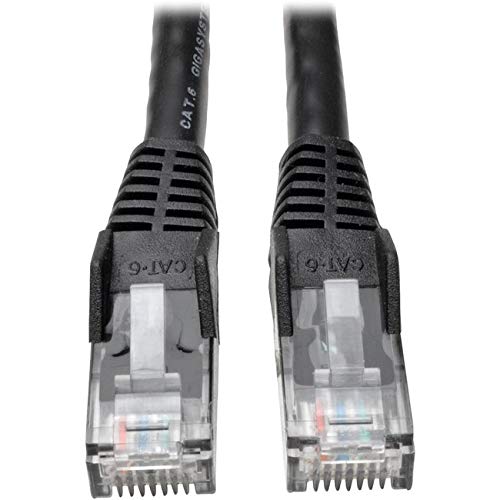Tripp Lite 3ft Cat6 Patch Cable M/m Black Gigabit Molded Snagless Pvc Rj45