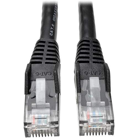 Tripp Lite 3ft Cat6 Patch Cable M/m Black Gigabit Molded Snagless Pvc Rj45