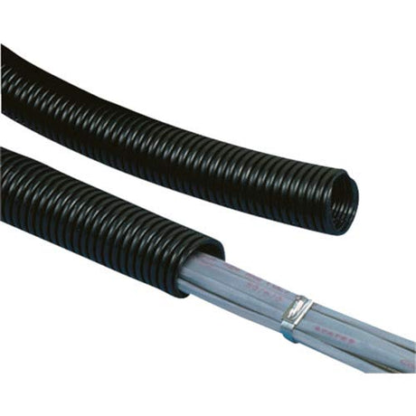 Panduit CLTS35N-C Corrugated Tube, Heat Resistant Nylon, 6 No Slits, Black