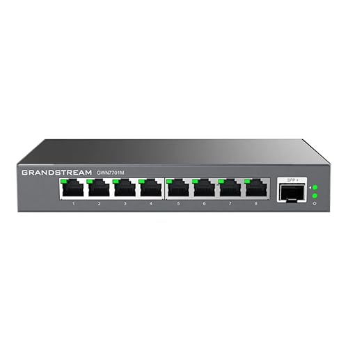 GRANDSTREAM GWN7701M Unmanaged Switch 2.5G MultiGigabit, 8X 2.5GbE RJ45 Ports, 1 x SFP+, Metal Housing, 12V/1A PSU Brand