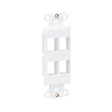 Tripp Lite Center Plate Insert, Decora Style - Vertical, 4 Ports
