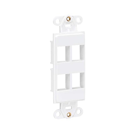 Tripp Lite Center Plate Insert, Decora Style - Vertical, 4 Ports