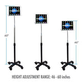 Gooseneck Floor Stand - CTA Compact Security Gooseneck Floor Stand for Tablets with Lock and Key Security System for iPad 7th/ 8th/ 9th Gen 10.2, iPad Pro 12.9, and Surface Pro 4 (PAD-SCGS)