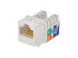 Monoprice Cat6 Punch Down Keystone Jack - Supports 22-24AWG Solid Wire, White White 1 Count (Pack of 1) Jack