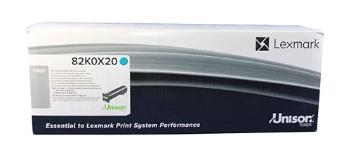 Lexmark Extra High Yield Cyan Toner Cartridge, 22000 Yield (82K0X20)