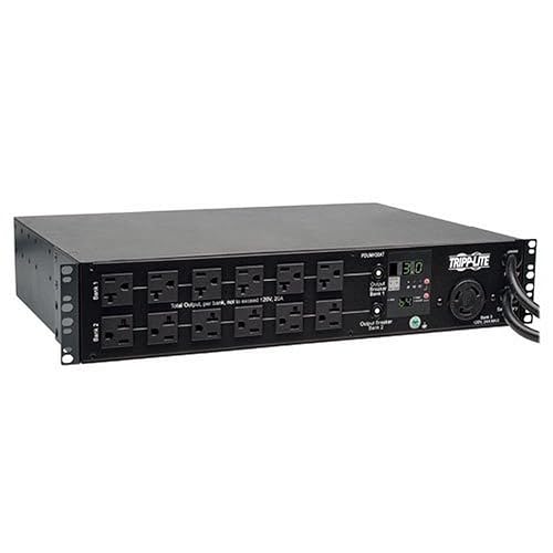 Tripp Lite PDU Metered ATS 120V 30A 24 5-15/20R, 1 L5-30R 2 L5-30P 2Urm PDUMH30AT Metered + ATS