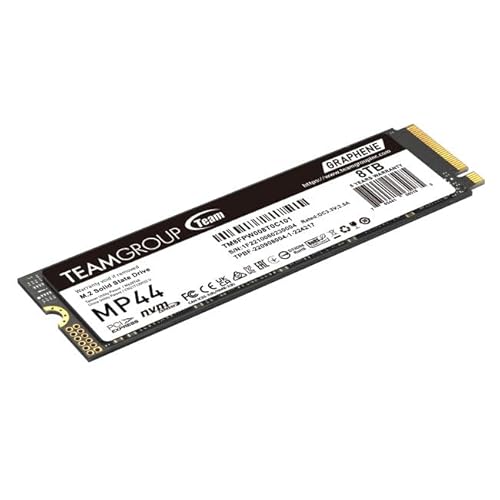 TEAMGROUP MP44 8TB SLC Cache Gen 4x4 M.2 2280 PCIe 4.0 SSD W/NVMe Laptop & Desktop & NUC & NAS Read/Write Speed Up to 7400 / 6000MB/s TM8FPW008T0C101 8tb Agile