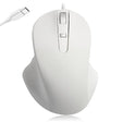 Matias Premium Wired USB-C PBT Computer Mouse - High Precision, Ergonomic Design - Left Right Hand Use - Home and Office Use - Compatible for PC, MacBook, Chromebook, Laptop, Desktop - (White)