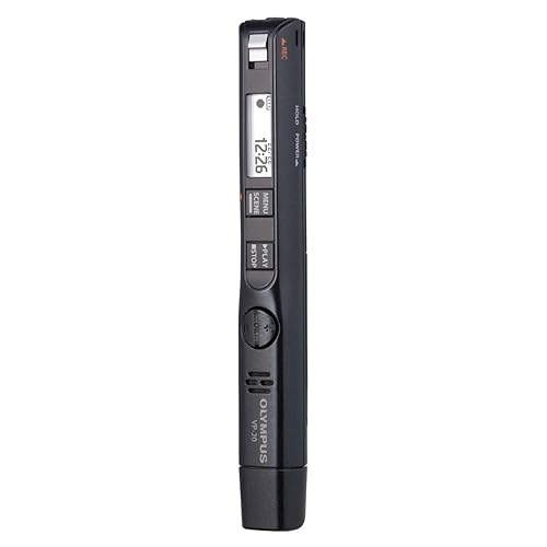 OM SYSTEM Olympus VP-20 Digital Voice Recorder with Stereo Microphones, Noise canceling, Built in Direct USB.