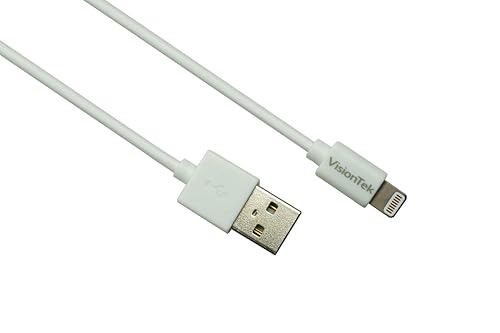 VisionTek 900862 Lightning to USB 1 Meter MFI Cable, White