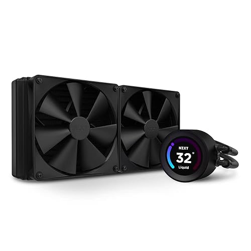 NZXT Kraken Elite 280 - RL-KN28E-B1- 280mm AIO CPU Liquid Cooler - Customizable 2.36" LCD Display for Images, Performance Metrics and More - High-Performance Pump - 2 x F140P Fans - Black Black 280mm Radiator Kraken Elite