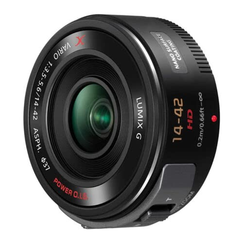 Panasonic HPS14042K Lumix G X Vario PZ 14-42mm/F3.5-5.6 Aspherical/Power Optical Image Stabilized Zoom Lens (Black)