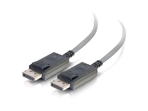 C2G 25ft DisplayPort Active Optical Cable (AOC) 4K 60Hz - Plenum CMP (TAA) - 25 ft Fiber Optic A/V Cable for Audio/Video Device - First End: 1 x DisplayPort Male Digital Audio/Video - Second End: 1 x AOC Plenum 25 Feet