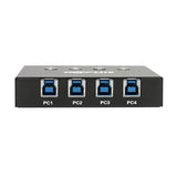 Tripp Lite 4 Port USB Switch, USB 3.0 Peripheral Switch, SuperSpeed 5 Gbps, Black, 3 Year Warranty (U359-004)