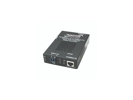 Transition Networks StandAlone Power Fiber Media Converter 10MB LAN, 100MB LAN (SPOEB1013-105-NA)