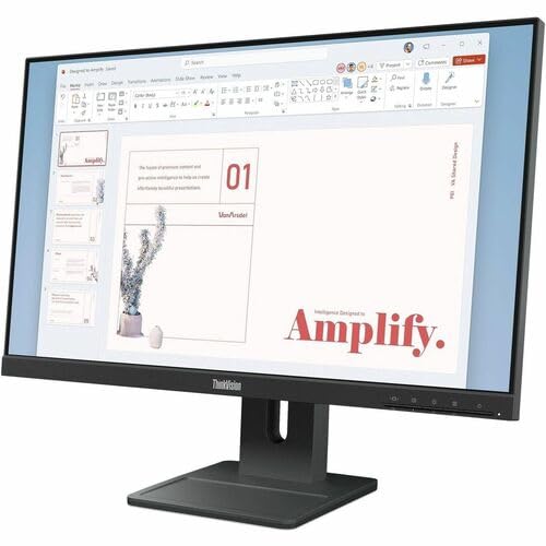 Lenovo ThinkVision E24-40 24 Class Full HD LED Monitor - 16:9 - Raven Black - 23.8 Viewable - in-Plane Switching (IPS) Technology - WLED Backlight - 1920 x 1080-16.7 Million Colors - 250 Nit - 4 m