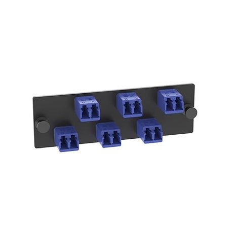 Panduit FAP6WBUDLCZ Single-Mode 6-Port Fiber Adapter Panel with Zirconia Ceramic Split Sleeve, Blue