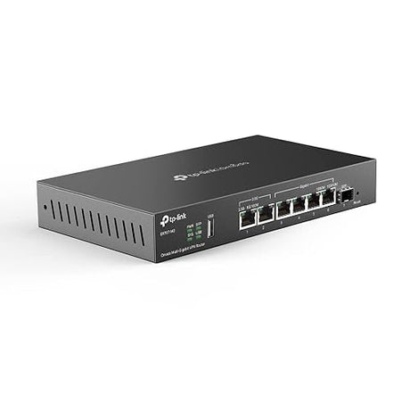 TP-Link Omada Multi-Gigabit VPN Router (ER707-M2) - Embedded Omada Controller, Up to 6 WAN Ports & Load Balance, High - Security VPN, SSL/IPSec/GER§ /PPTP/L2TP VPN, Multi-Net DHCP, Powerful Firewall High Performance 2.5G