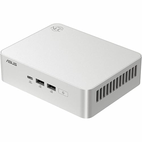 ASUS NUC 15 Pro+ Full System Mini PC with Intel Series 2 Core Ultra 5 225H, 16GB DDR5 RAM, 512GB SSD, Thunderbolt™ 4, Wi-Fi 7, Bluetooth 5.4, Win 11 Home, Toolless Silver Aluminum Chassis, VESA Mount
