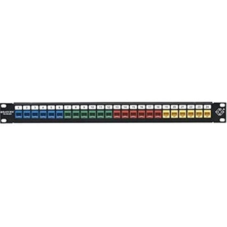 Black Box GigaStation2 High-Density Multimedia Patch Panel, 24-Port, 1U - 24 Port(s) - 24 x RJ-45 - 1U High - Rack-mountable