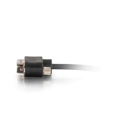 C2G 52160 Serial RS232 DB9 Cable with Low Profile Connectors M/F, in-Wall CMG-Rated, Black (15 Feet, 4.57 Meters)