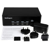 StarTech.com 4 Port VGA KVM Switch - Dual VGA - Hot-Key & Audio Support - 1920x1200 KVM Switch - KVM Video Switch (SV431DVGAU2A) 4 Port VGA - Dual Monitor