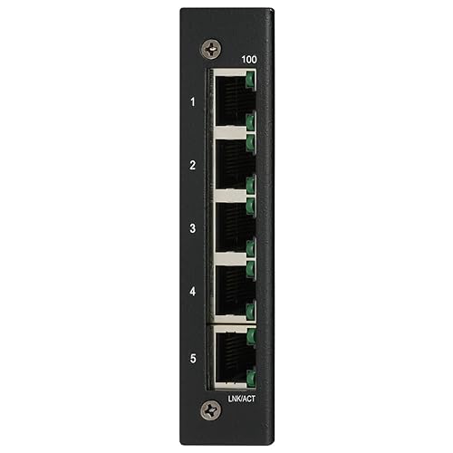 Tripp Lite Industrial 5 Port Ethernet Network Switch 10/100 Mbps -40° to 167°F Temperature Range Unmanaged Splitter TAA Compliant DIN Mount (NFI-U05)