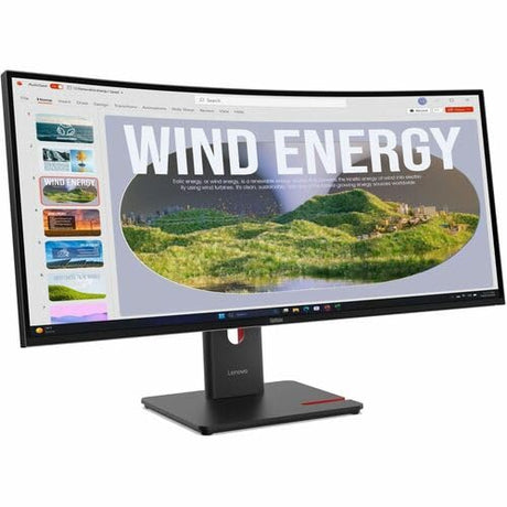 Lenovo ThinkVision T34WD-40 34 Class UW-QHD Curved Screen LED Monitor - 21:9 - Eclipse Black - 34 Viewable - Vertical Alignment (VA) - WLED Backlight - 3440 x 1440-16.7 Million Colors - 300 Nit