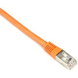 Black Box CAT6 250-MHz Shielded, Stranded Cable SSTP (PIMF), PVC, Orange, 30-ft. (9.1-m)
