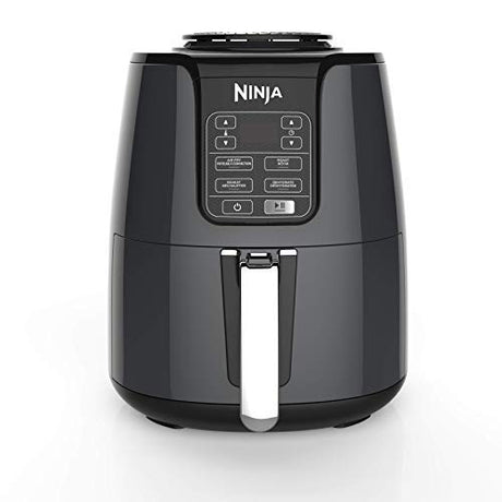 NINJA AF101C, Air Fryer, 3.8L Less Oil Electric Air Frying, Equipped with Crisper Plate + Multi-Layer Rack + Non Stick Basket, Programmable Control Panel, Black, 1550W, (Canadian Version) Air Fryers
