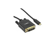 Rocstor Y10C205-B1 DVI-D/USB Video Cable - DVI-D/USB for Video Device - 6 ft. - Type C Male USB - DVI-D (Dual-Link) Male Digital Video Dual Link 2560X1600 SNGL 1920X1200, Black