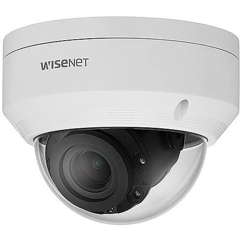 Hanwha Techwin ANV-L7082R A-Series 4MP WDR IR Dome IP Camera, 3.3-10.3mm Motorized Varifocal Lens, Infrared, Corner Mount, Memory Card, White
