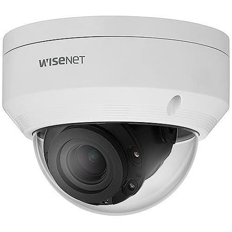 Hanwha Techwin ANV-L7082R A-Series 4MP WDR IR Dome IP Camera, 3.3-10.3mm Motorized Varifocal Lens, Infrared, Corner Mount, Memory Card, White